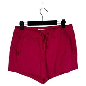 American Giant Shorts Hot Pink Pull On Sweats Cotton Drawstring Soft Cozy Medium